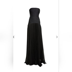 Alexis Sunniva Strapless Pleated-Skirt Gown